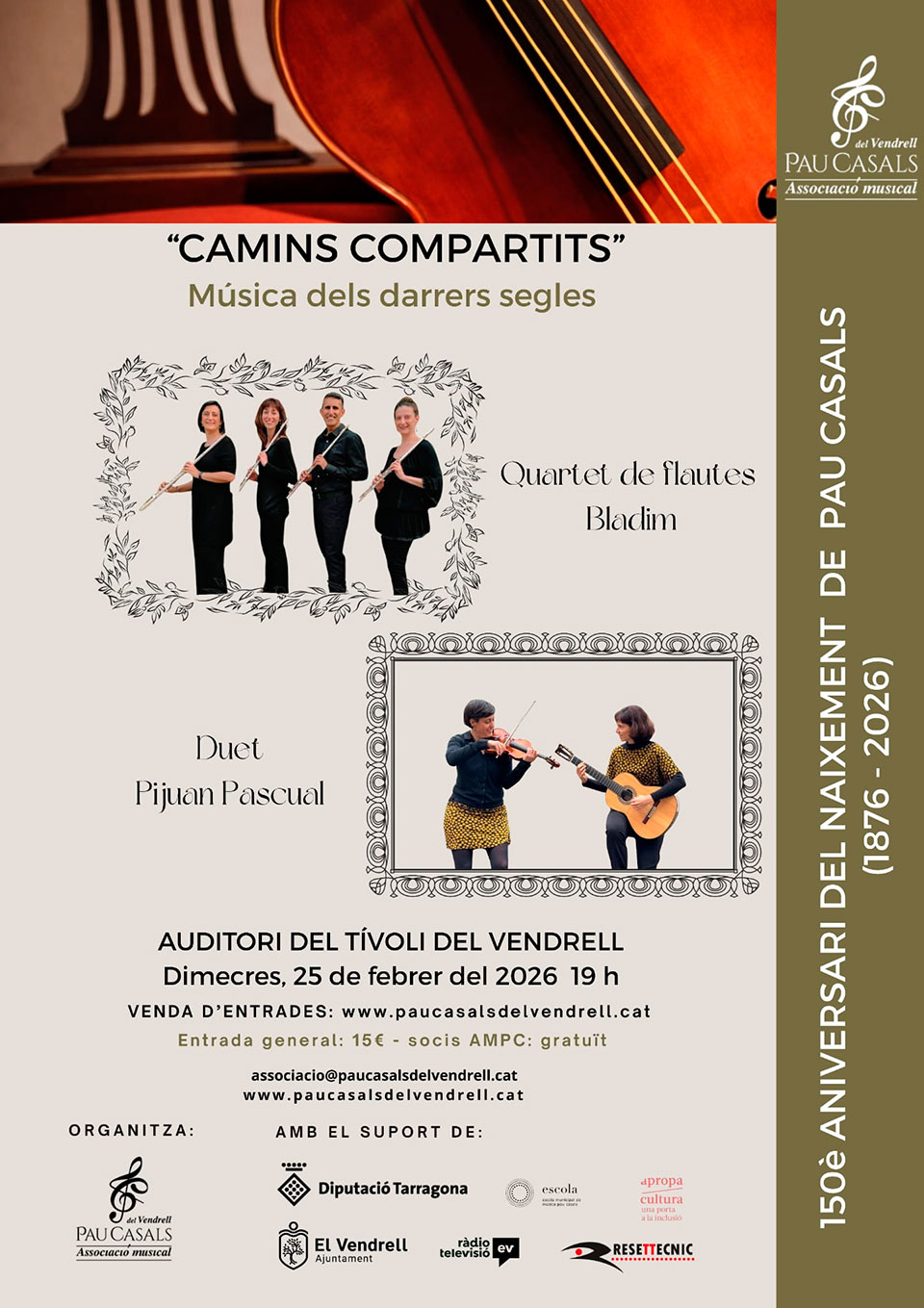CAMINS COMPARTITS: Música dels darrers segles...