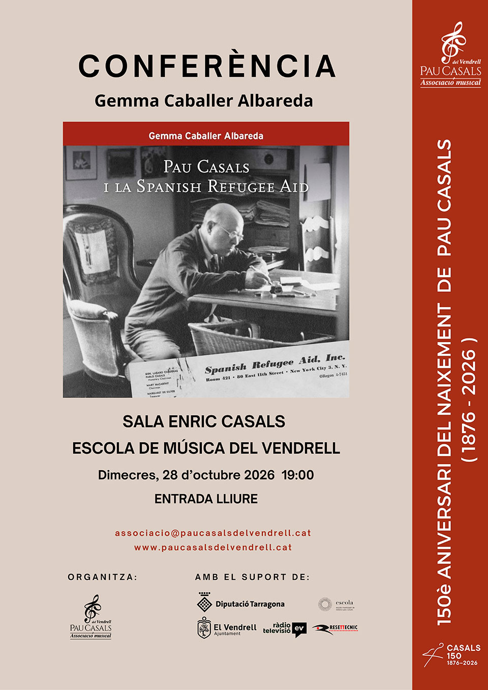 CONFERÈNCIA PAU CASALS I LA SPANISH REFUGEE AID...